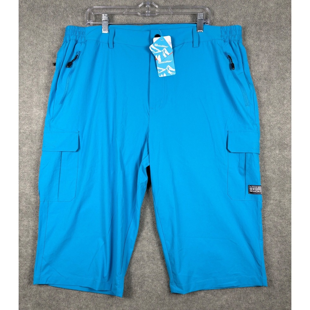 MAGCOMSEN Outdoor Hiking Cargo Long Shorts Lightweight Quick Dry 40 Blue